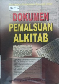 Image of Dokumen Pemalsuan Alkitab